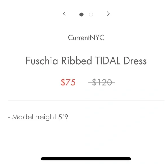 Current NYC Velvet Tidal Dress in Electric Pink - Picture 3 of 3